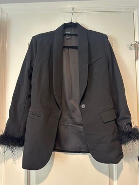 Black Feather Blazer size S